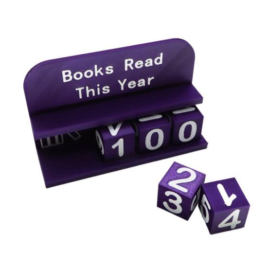 1 набор 3D-печатный трекер чтения книга прочитана в этом году счетчик с