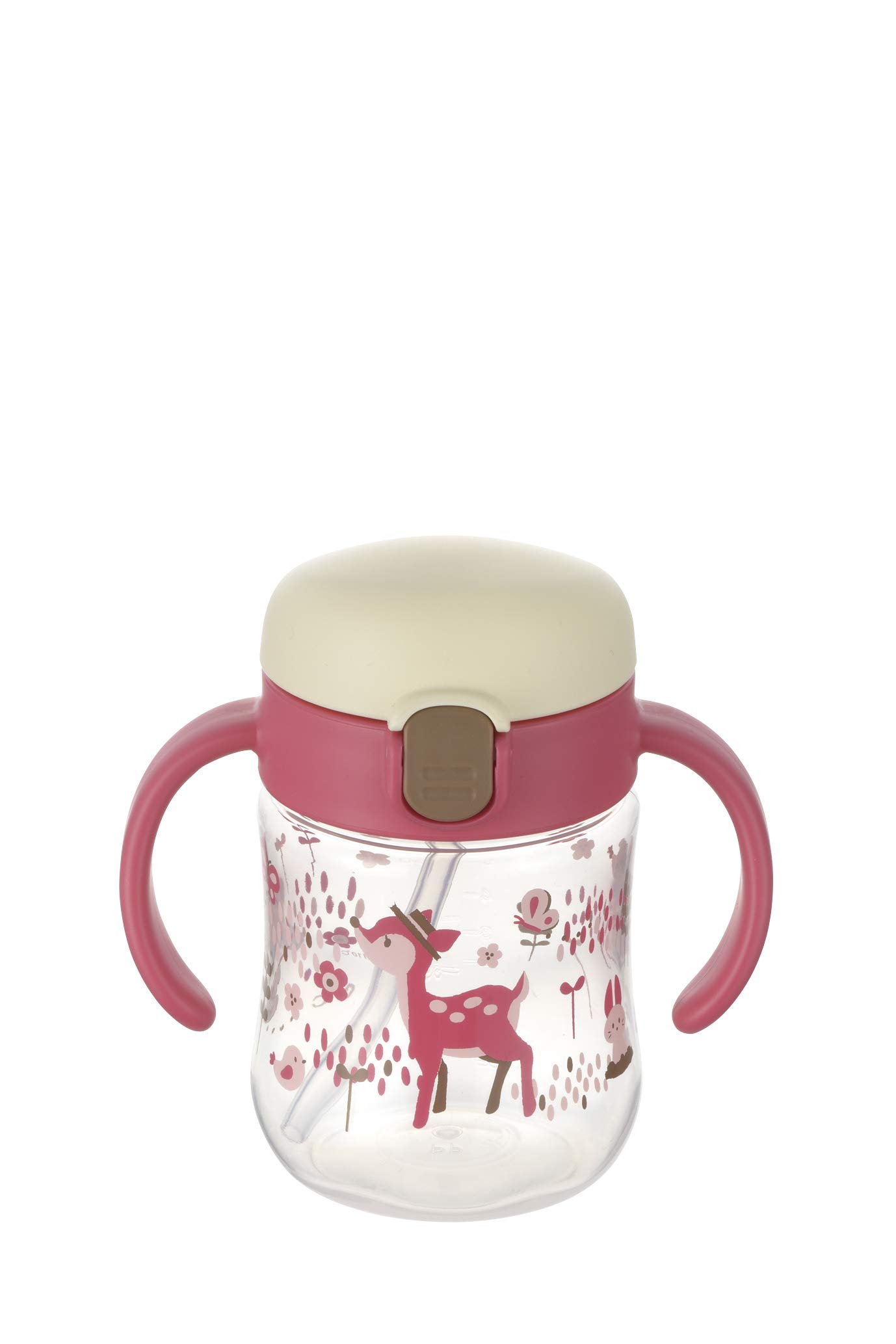 Richell Try Straw Lesson Mug, Pink (x 1)