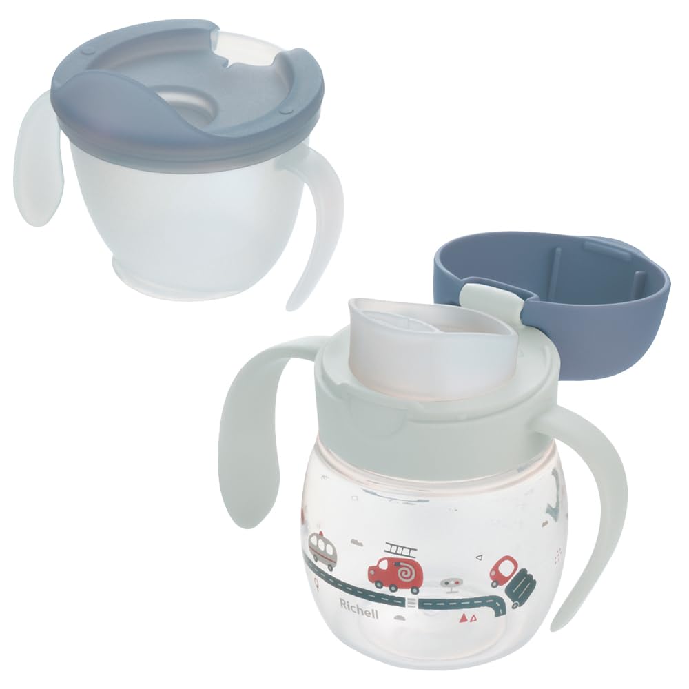 Richell Try Cup Drinking Master Navy 1 для возраста 5 месяцев и старше Набор, Синий, штука,